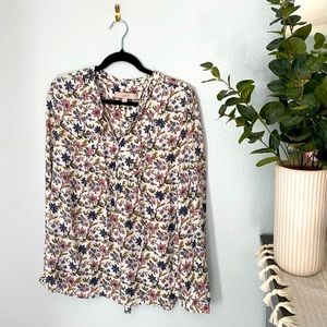 LOFT flowy floral blouse